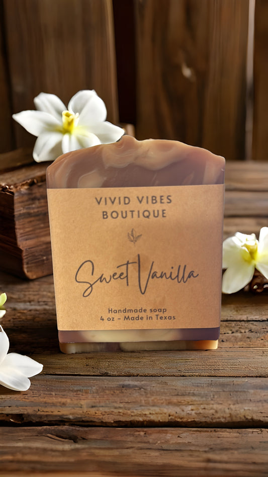 Sweet Vanilla All Natural Soap Bar 4 Oz