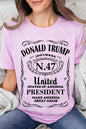 Donald Trump USA President 47 Maga Graphic Plus T