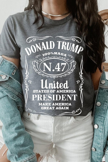 Donald Trump USA President 47 Maga Graphic Plus T