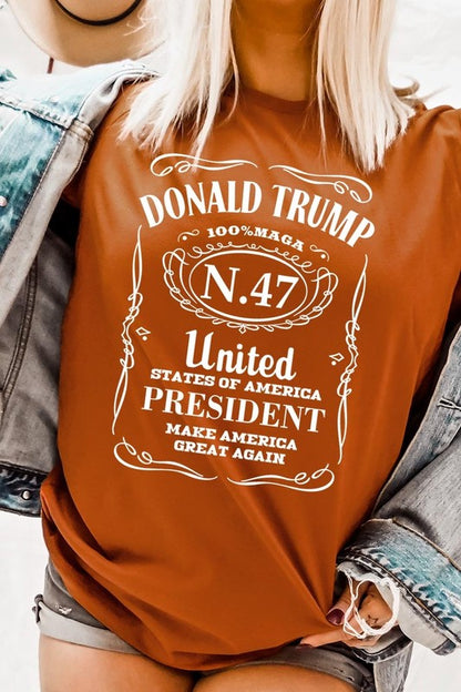 Donald Trump USA President 47 Maga Graphic Plus T