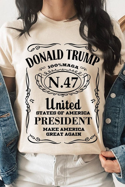 Donald Trump USA President 47 Maga Graphic Plus T