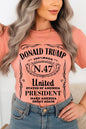 Donald Trump USA President 47 Maga Graphic Plus T