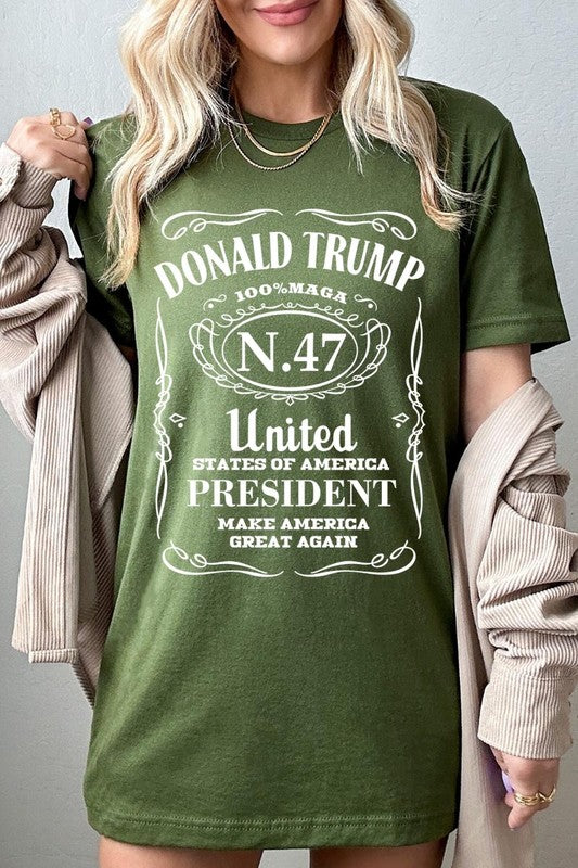 Donald Trump USA President 47 Maga Graphic Plus T