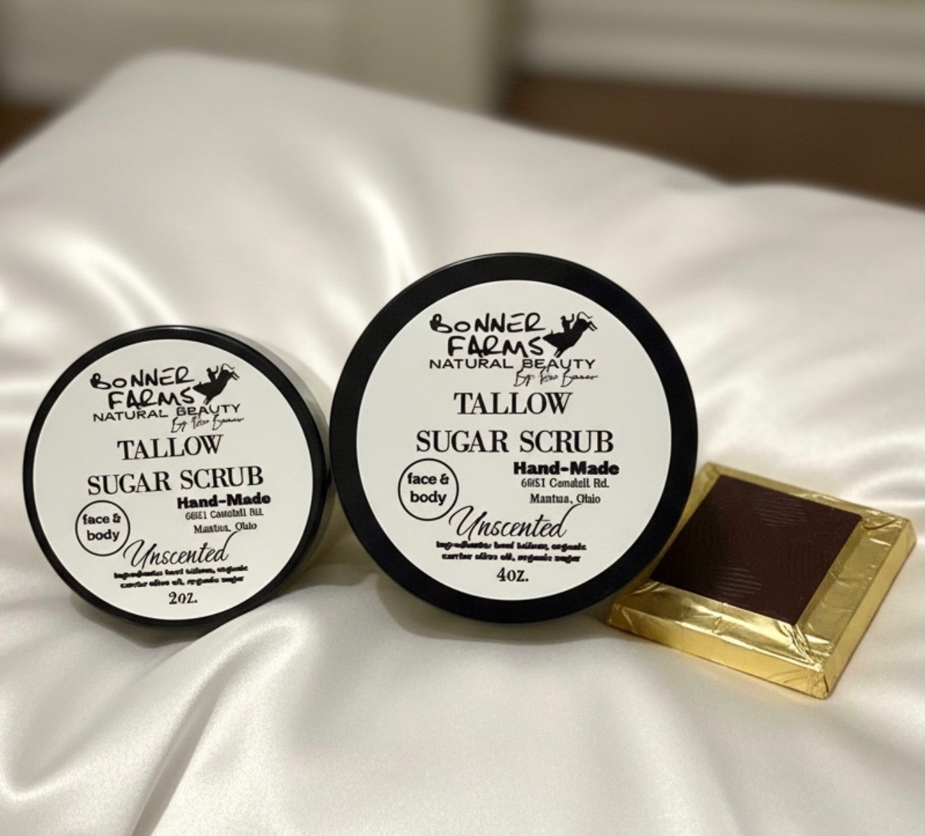 Tallow Sugar Scrub – Farm to Face & Body Glow (unscented)