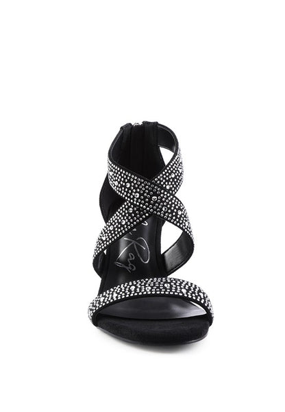 QUEEN BEE Rhinestone High Heeled Sandal