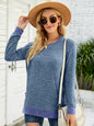 Round Neck Long Sleeve Blouse