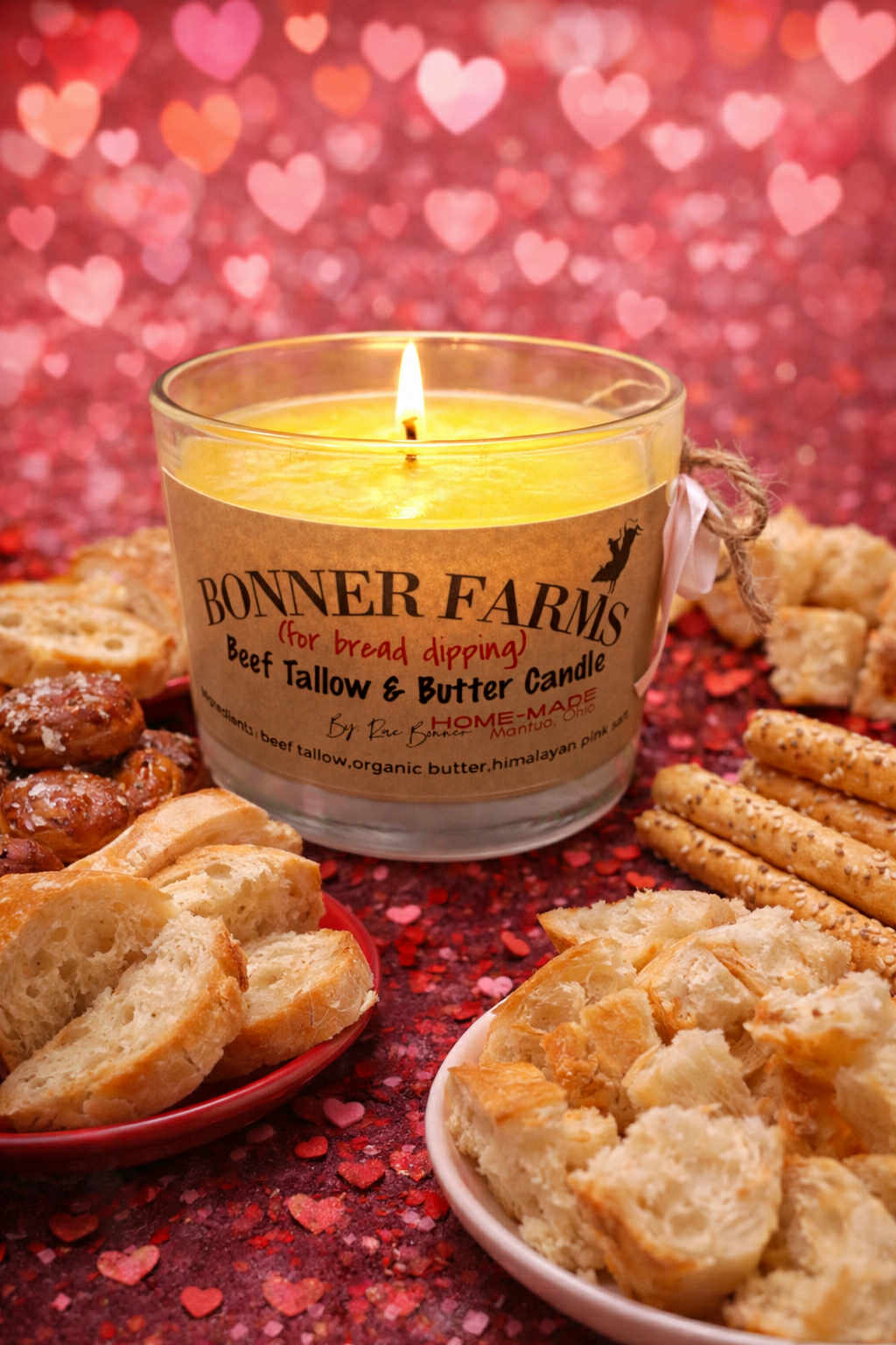 💘 Dinner for Two – Beef Tallow & Butter Dipping Candle 💘