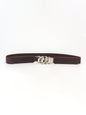 Zinc Alloy Buckle Elastic PU Belt