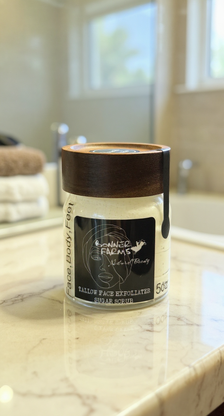 🌿 Grass-Fed Tallow Face, Body & Feet Exfoliator 5 Oz.
