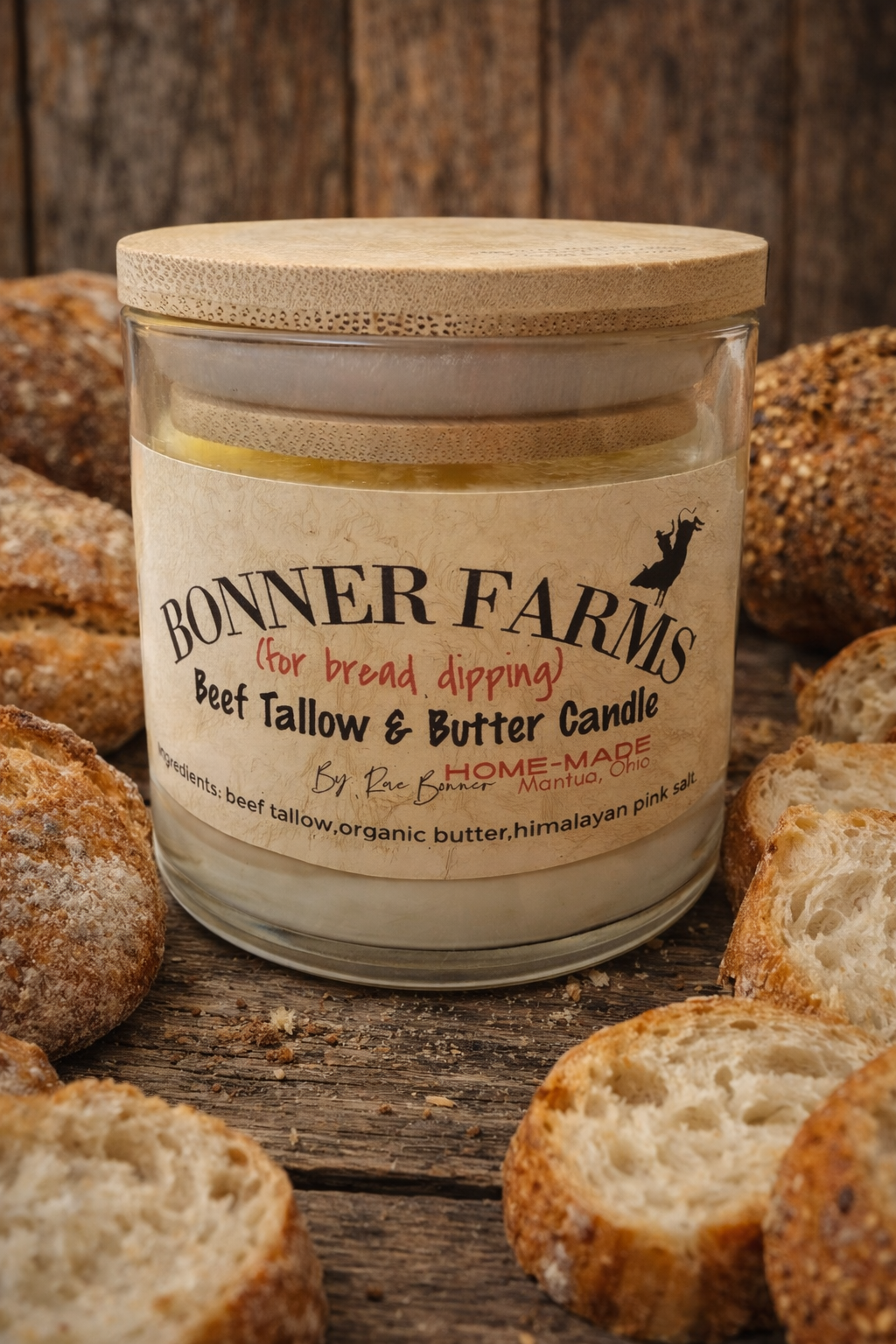 🥖 Bonner Farms Tallow & Butter Dipping Candle