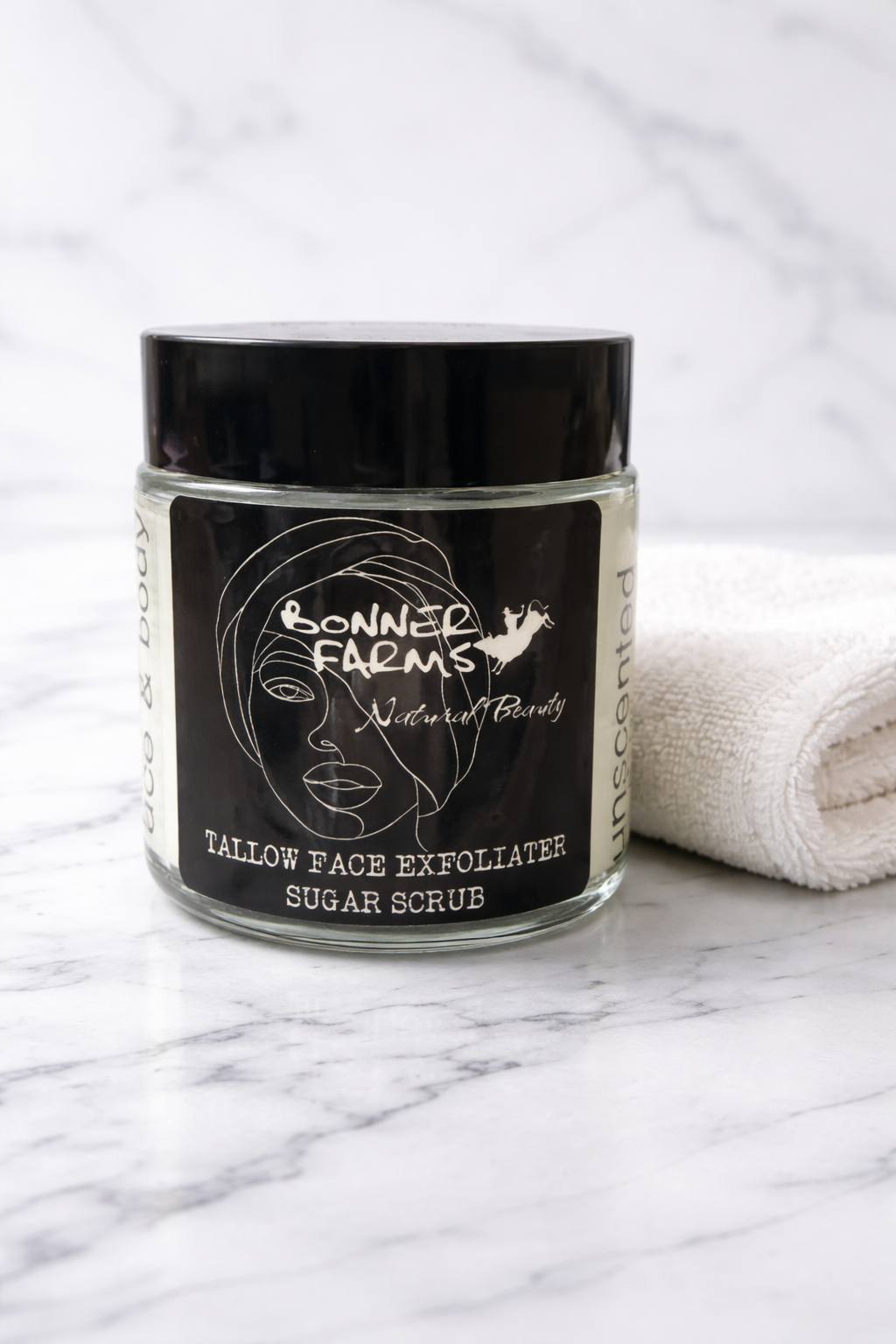 Unscented Tallow Face Exfoliator With Sugar Scrub