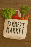 Farmer’s Market Canvas Tote Bag