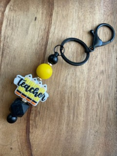 Black & Gold Teacher Purse Charm