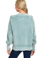 Dusty Teal Oversized Sweater