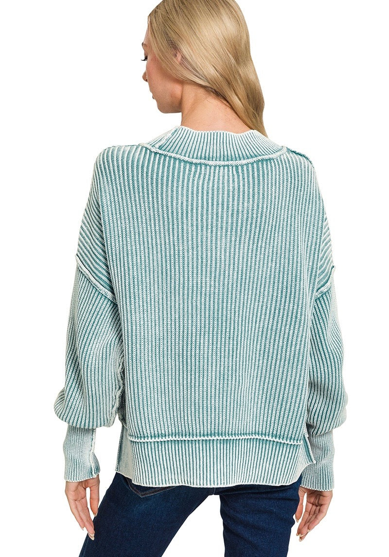 Dusty Teal Oversized Sweater