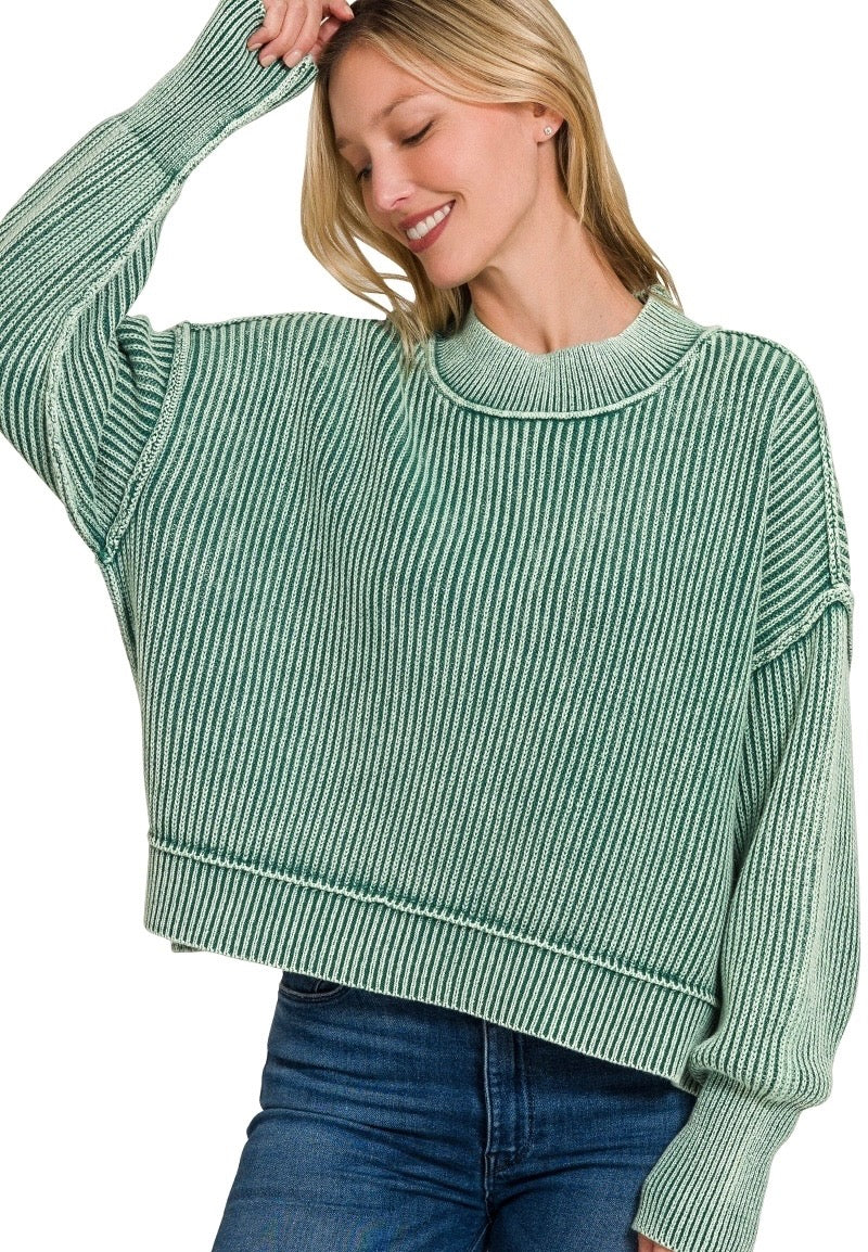 Green Oversized Sweater