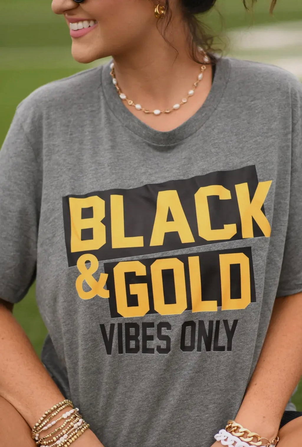 Black & Gold Vibes Graphic T
