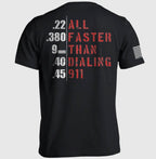 All Faster Than Dialing 911 Graphic T