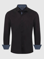 Calvetti Mens Black Button Dress Shirt