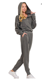 Grey One Piece Jumper Set