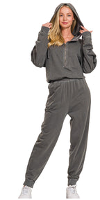 Grey One Piece Jumper Set