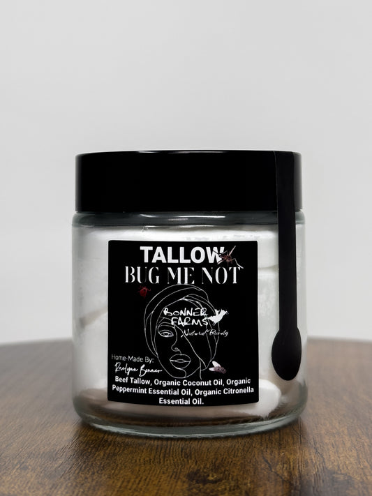 Grass-Fed Tallow “Bug Me Not” Cream with Peppermint and Citronella Oil