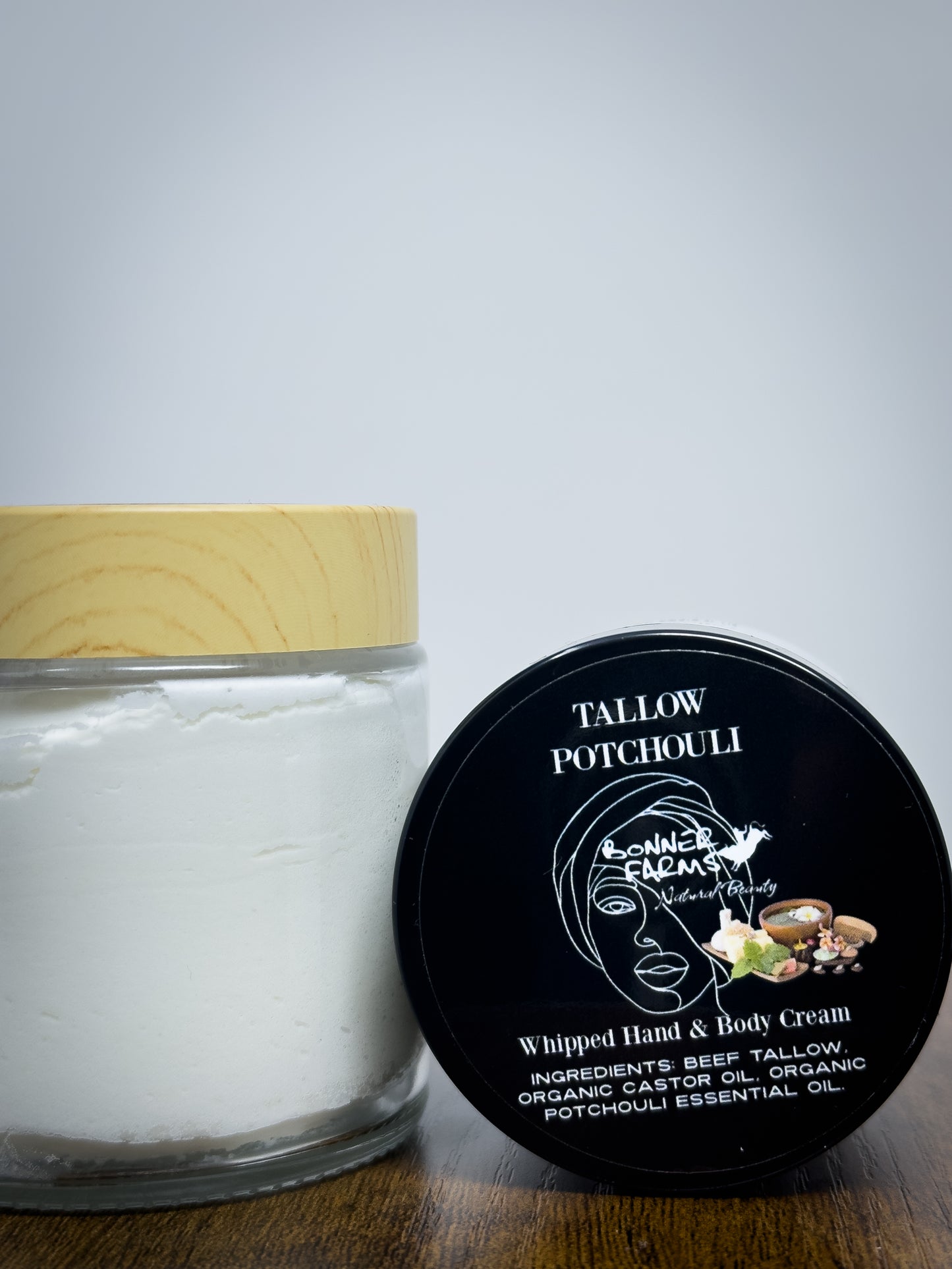Whipped Grass-Fed Tallow Hand and Body Cream with Patchouli Oil
