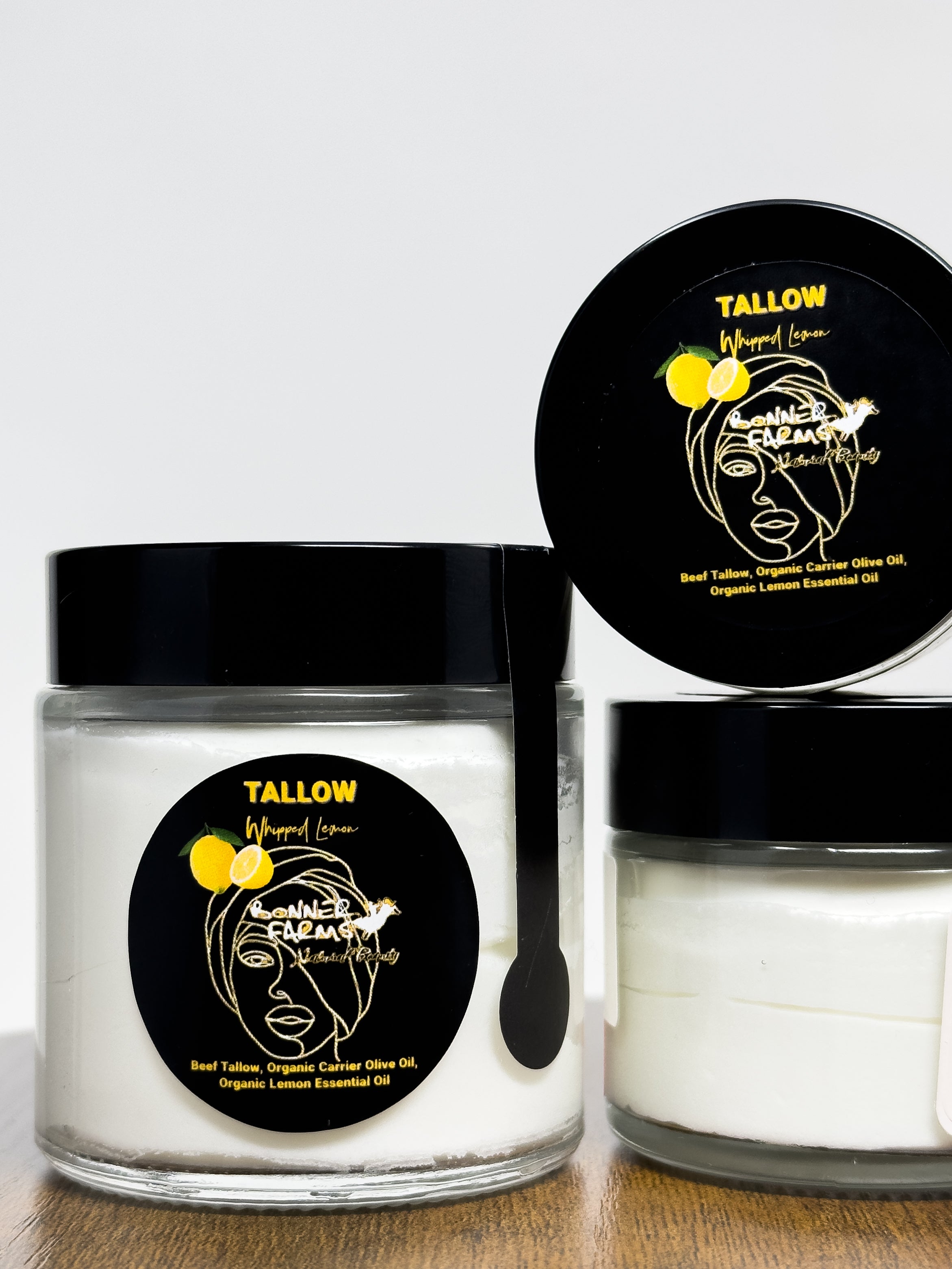 Whipped Grass-Fed Tallow Hand and Body Cream with Lemon Oil