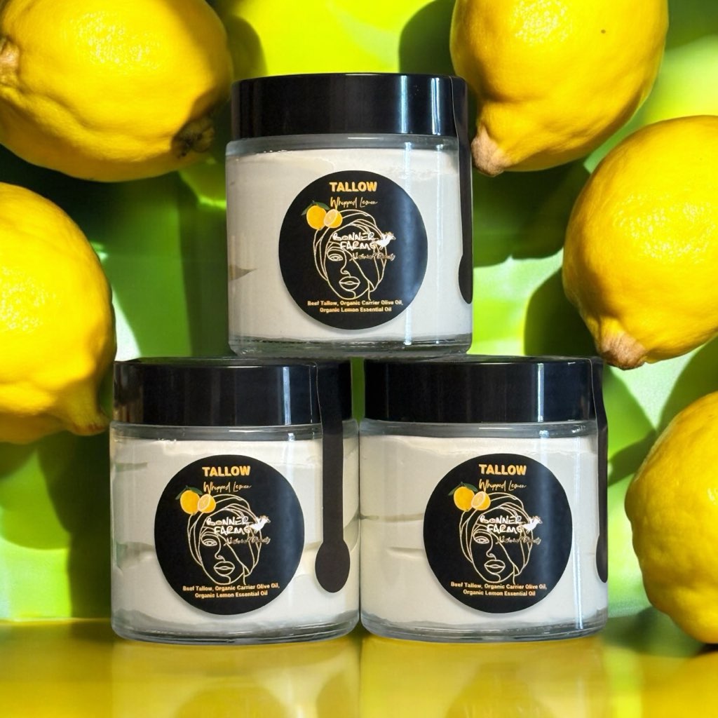 Whipped Organic Lemon Tallow Cream 4 OZ