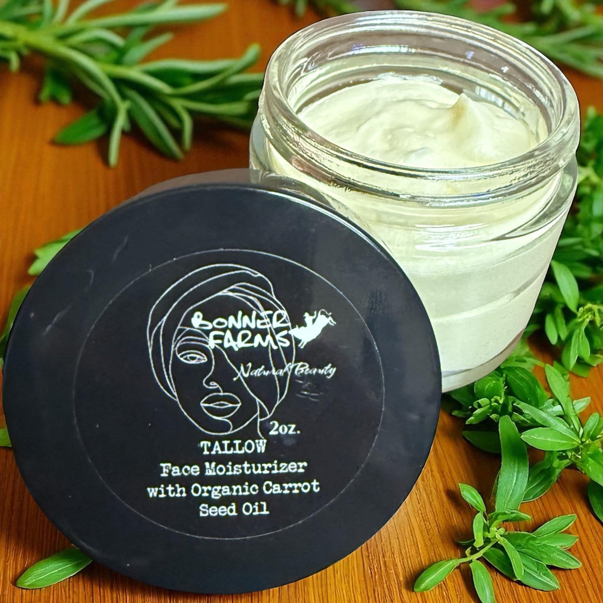 Tallow Face Moisturizer with Organic Carrot Seed Oil