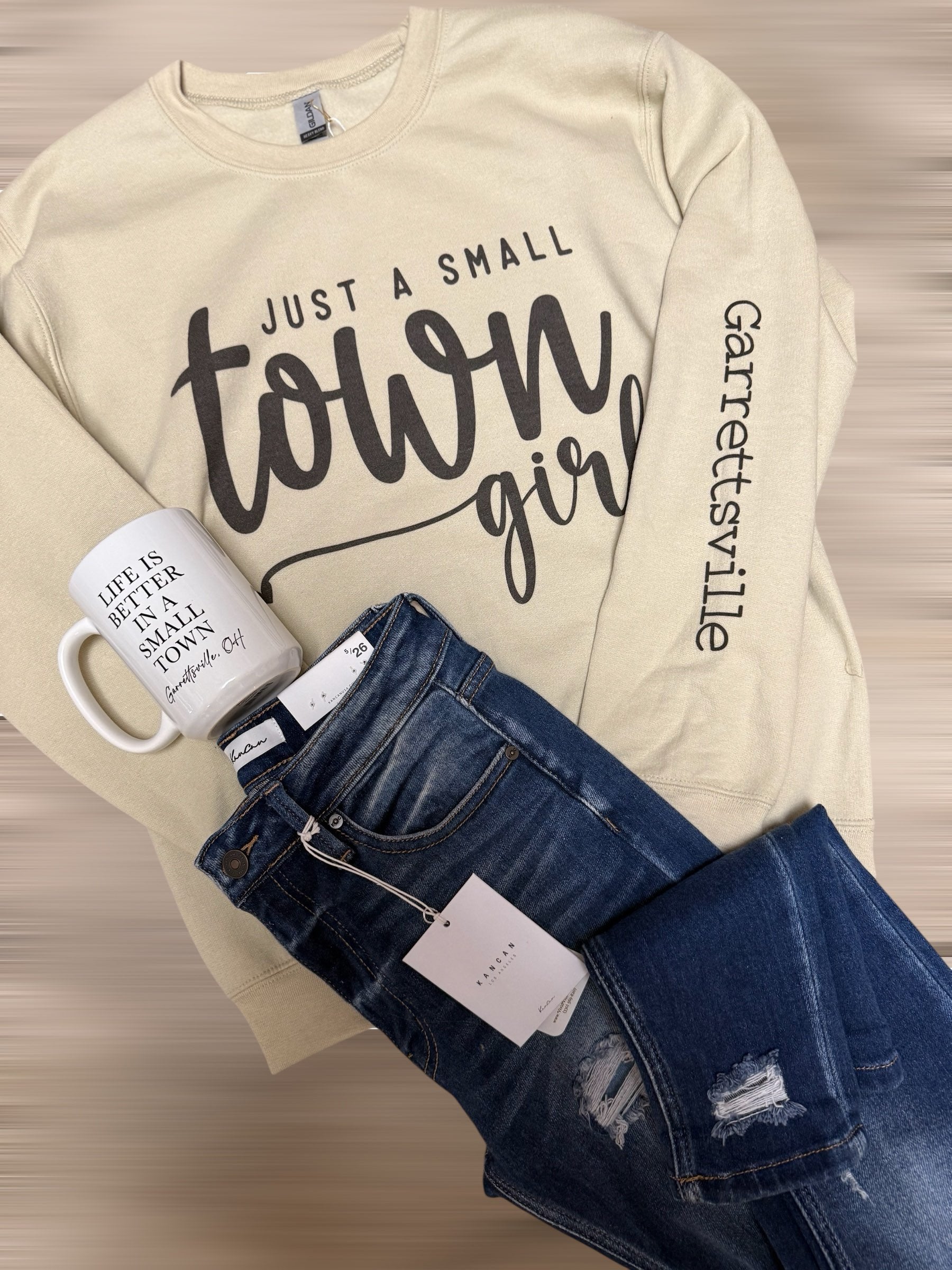 Just A Small Town Girl Garrettsville Sweatshirt