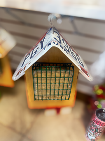 Handmade License Plate Bird Feeder